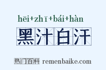 黑汁白汗是什么意思的图片
